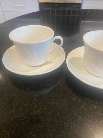 Wedgwood strawberry and vine cups and saucers