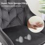 Bar Stools Set of 2 Grey Velvet Upholstered Kitchen Counter Stools with Armrest,Metal Legs and Footrest, 65cm Seat Height Pub Breakfast Chairs for Home Dining Island Easy Assembly Image 6