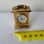 Vintage miniature Tiny Battery Operated quartz clock stainless steel quartz Image 5