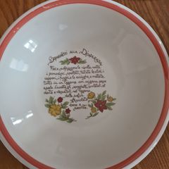vintage Italian ceramic pasta bowl