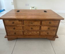 Laura Ashley Dark Chestnut Garrat 9 Drawer Coffee Table.