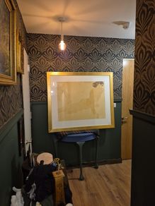 large gold framed print