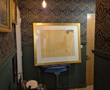 large gold framed print