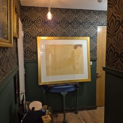 large gold framed print