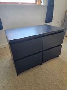 Two IKEA Malm Bedside Lockers