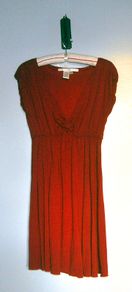 Red Dress, Max Studio, Sz L, Viscose, Knee-length
