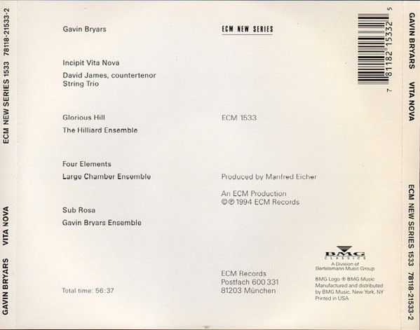 Gavin Bryars | Vita Nova