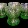 Vintage Harrods Green Textured Glass Bowls/Glasses Image 8
