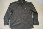 Carhartt Men's Sturdy Professional Long Sleeve Work Shirt Black