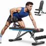 Weight Bench, 990 LBS/450KG Foldable Weight Benches for Home Gym, Adjustable Weight Bench with 72 Training Angles, Incline Bench Press for Full Body Image 9