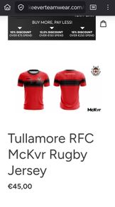 Tullamore RFC kids Jersey 25/26 Age 9-10