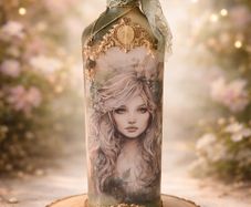 Handcrafted decoupage bottles  . Patrice's Timeless Treasures