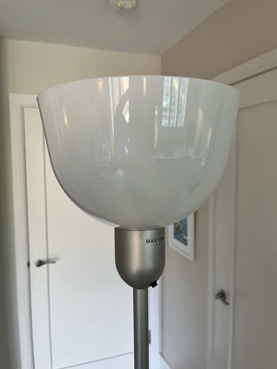 IKEA HEKTOGRAM Floor Lamp | Silver & White