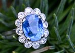 Beautiful Art Deco Sapphire & Diamond Ring - Platinum