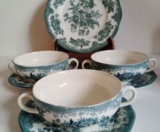 Wedgewood, Asiatic Pheasants, Blue transferware bowls