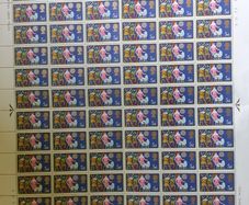 Sheets of Vintage UK Postage Stamps