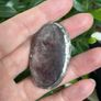 1 Stunning Purple Mica Stone  Lepidolite Meditation Reiki Crystal Dystopian Ring Size 8 Image 6