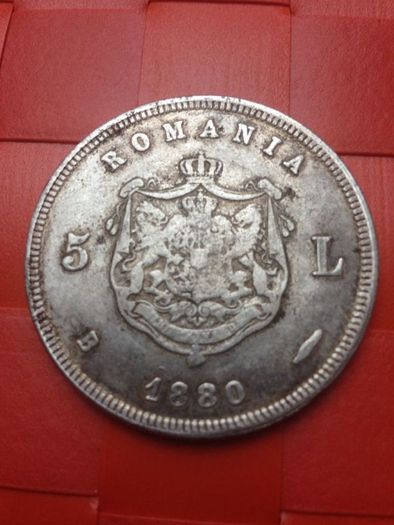 Rare 5 Lei 1880