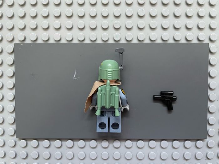 lego Star Wars sw0977 cloud city Boba Fett minifigure- Pauldron, Helmet, Jet Pack, Printed Arms and Legs, Clone Head