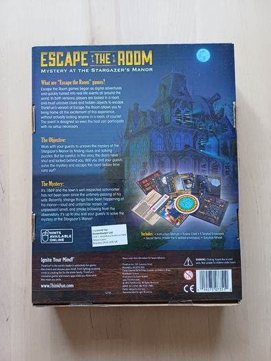 Escape the Room: Mystery at the Stargazer's Manor Family Party Board Game BRAND NEW