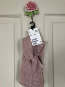 Pink Knitted headband H&M