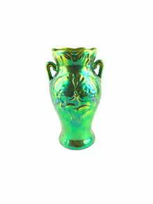 Vintage glass/Rare Zsolnay pecs iridescent vase