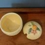 Delightful Lidded Preserve/Marmalade Pot in the Shape of a Juicy Lemon Fruit with a Leafy and Floral decoration and Finial, by Keele Street Pottery Company, Circa 1950, Funky MCM Chic Image 6