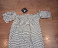 Ladies Bardot/Short Sleeve Top