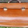 Vintage 70s Vintage Leather BAG 16,2" x 14" Image 8