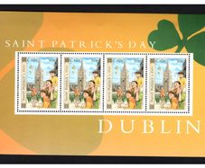 2003 Ireland St. Patrick's Day Commemorative Stamp Booklet Pane Mint Never Hinged (MNH). Hibernian HP137