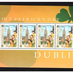 2003 Ireland St. Patrick's Day Commemorative Stamp Booklet Pane Mint Never Hinged (MNH). Hibernian HP137