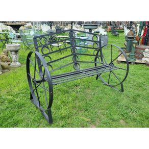 Cart Wheel Bench Black KAS1355