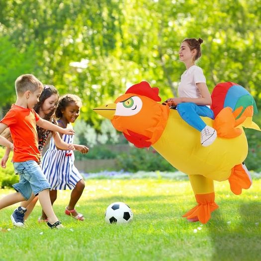 Inflatable Costume Chicken Halloween Costumes Adult Kid Inflatable Costumes for Men Women Blow up Costumes Funny Fancy Dress Party