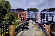 Derry wall watercolour