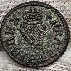 Ireland UK 1625-1649 Charles Richmond 1/4d Farthing Beautiful Grade Scarce Coin