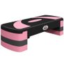 Adjustable aerobic fitness stepper non-slip surface 80 x 31 x 20 cm black light pink Image 6