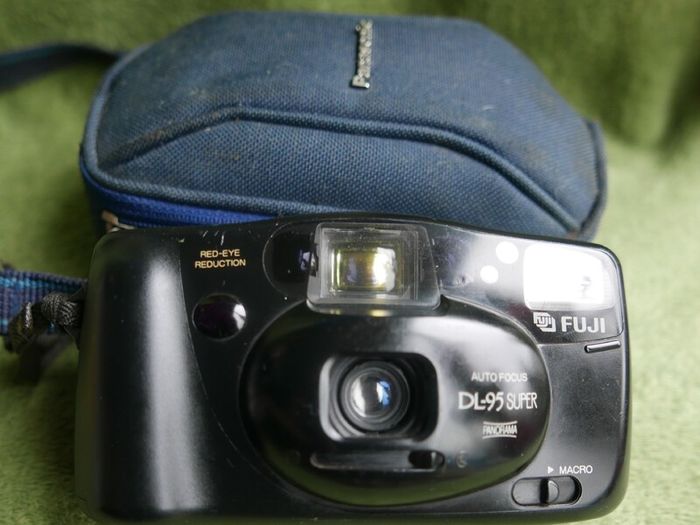 Vintage Fuji DL-95 Super 35mm Film Camera with Panorama & Macro, Retro Point and Shoot Camera