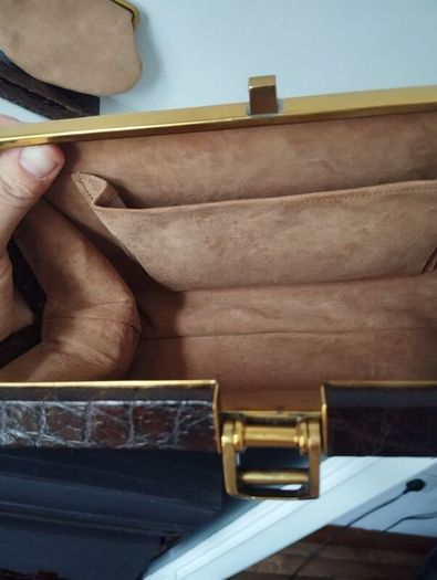 real crocodile leather vintage bag