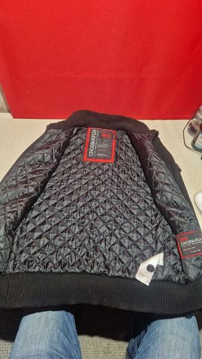 Crosshatch Black Label Knitted Jacket  Quilted Lining