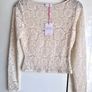 Savida Cream Lace Long Sleeve Top - Size SMALL Image 3