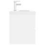 Sink Cabinet with Built-in Basin White Chipboard Image 5