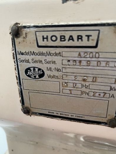 Hobart A200 mixer with stainless steel stand for sale