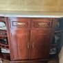 Italian-Style Mahogany Credenza / Sideboard with Marble Top Image 2