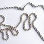 Vintage 14K White Gold Twisted Rope Chain Necklace length 22" - 4,9g Image 10