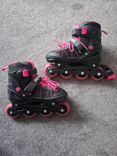 Power inline roller skates UK size 2 to 4, EU size 34 to 37