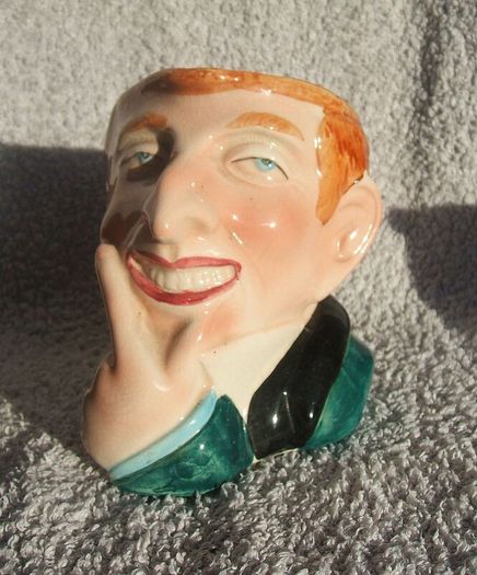 AVON WARE (Avon Art Pottery, Staffordshire) - a pair of vintage character jugs of Mr. Pickwick and Uriah Heep (Dicken's characters). c.1950's