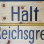 German ww2 ,steel HALT ! reichs border post sign. 1939/45 , (84 x 55 cms) Image 3