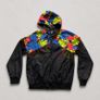 Truly Vintage CSG Tropical Floral Windbreaker Jacket Y2K Festival Streetwear XL Image 4