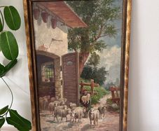 Antique Oil Painting by Austrian artist Ludwig Schweiger