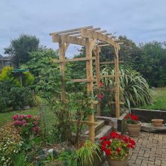 wooden arch  garden archway